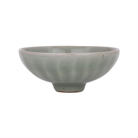 Appraisal: A Small Longquan Celadon Lotus Petal Bowl Yuan Ming Dynasty