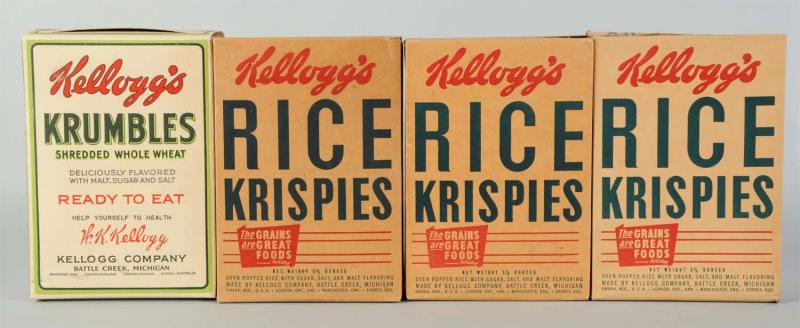 Appraisal: Lot Of Early Kellogg's Cereal Boxes This lot includes three