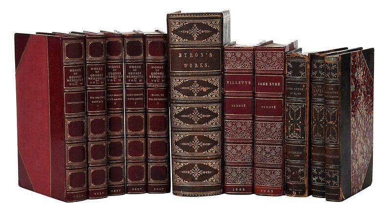 Appraisal: Fine Leather Bound Literature Books including Life and Works of