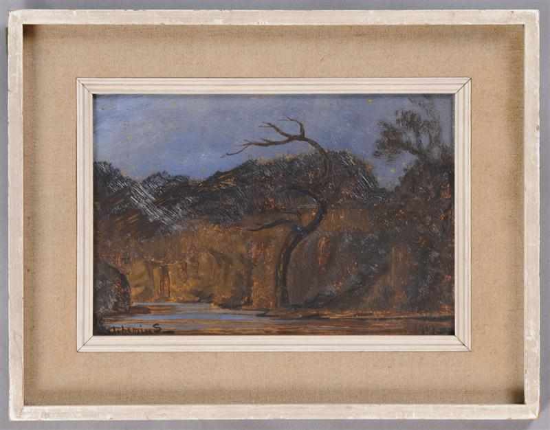 Appraisal: LOUIS M EILSHEMIUS - WOODED SCENE Oil on board signed