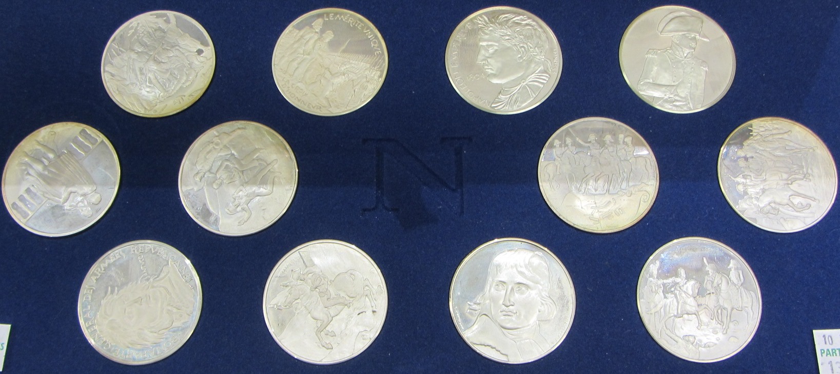 Appraisal: A set of twelve silver medallions 'Epic of Napoleon' with