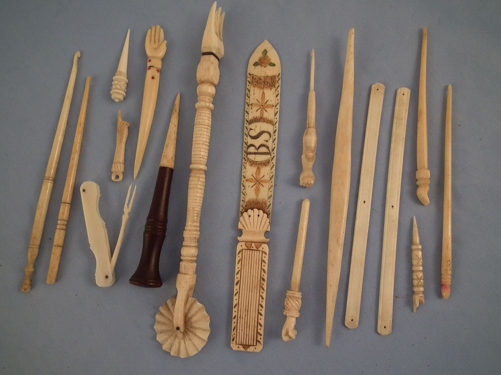 Appraisal: SAILOR MADE BONE LOT Fine lot of sailor made whale