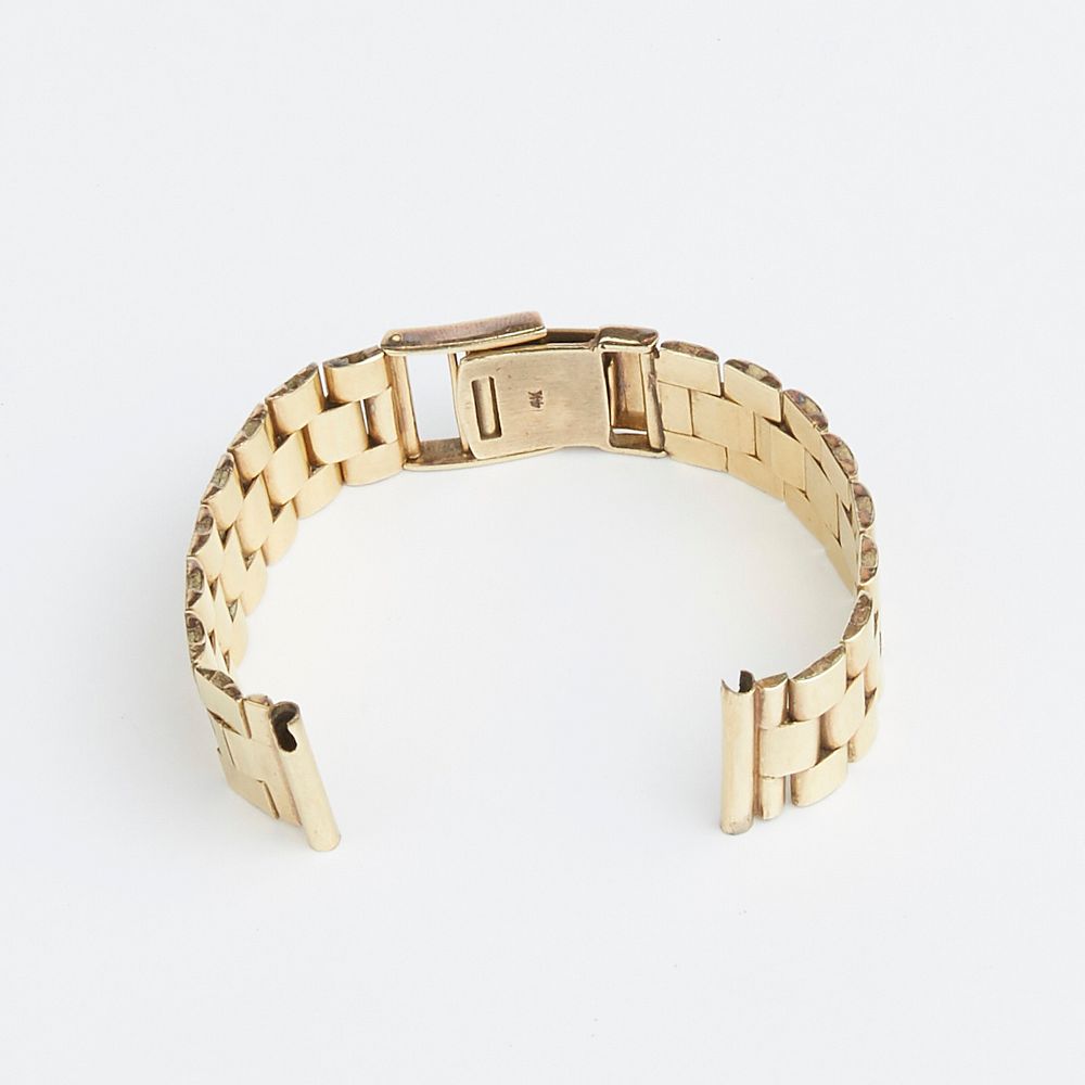 Appraisal: K Gold Watch Band K gold link or bracelet watch