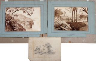 Appraisal: SCHOOL OF JOSEPH MALLORD WILLIAM TURNER DRAWINGS SCHOOL OF JOSEPH