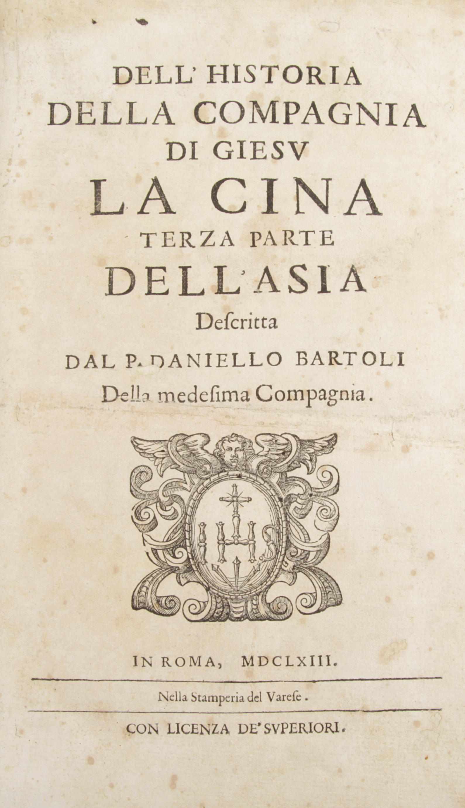 Appraisal: BARTOLI DANIELLO - Dell' historia della compagnia di Giesu la