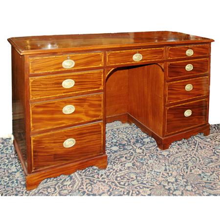 Appraisal: George III Style Mahogany Kneehole Desk Estimate -