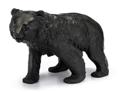 Appraisal: Japanese bronze bear late th century Brown patinated bronze naturalistic