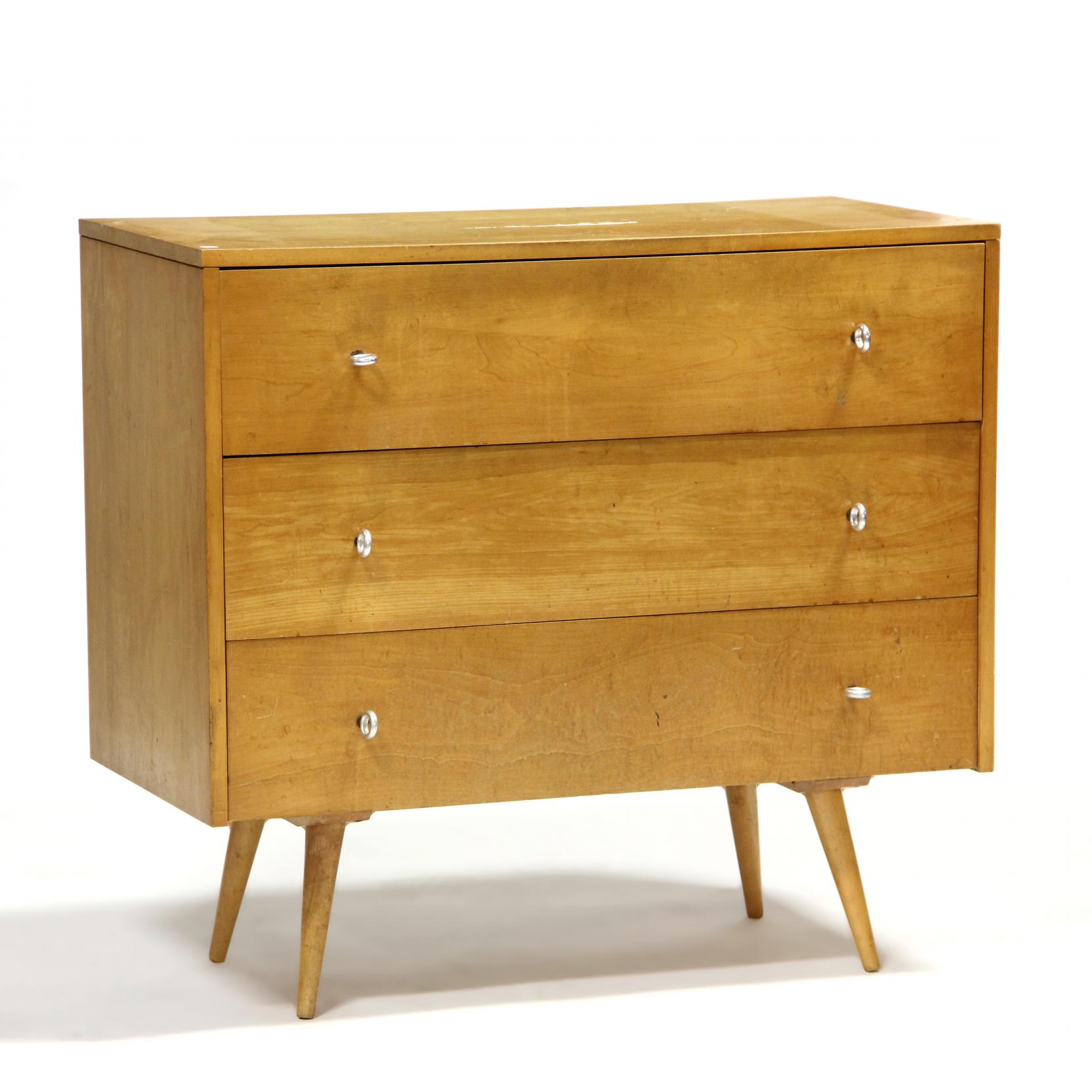 Appraisal: Paul McCobb Planner Group Bachelor's Chest s maple three drawers