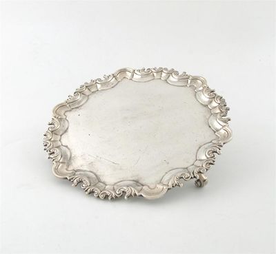 Appraisal: An th century silver salver probably Irish maker's mark C