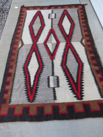 Appraisal: Large Native American Indian Rug great geometrics and coloring X