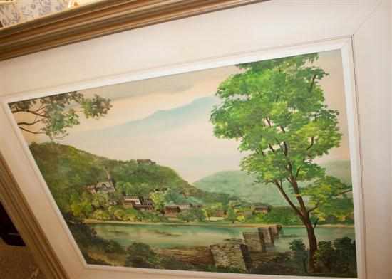 Appraisal: C H Roberts Harper's Ferry Scene watercolor on paper framed