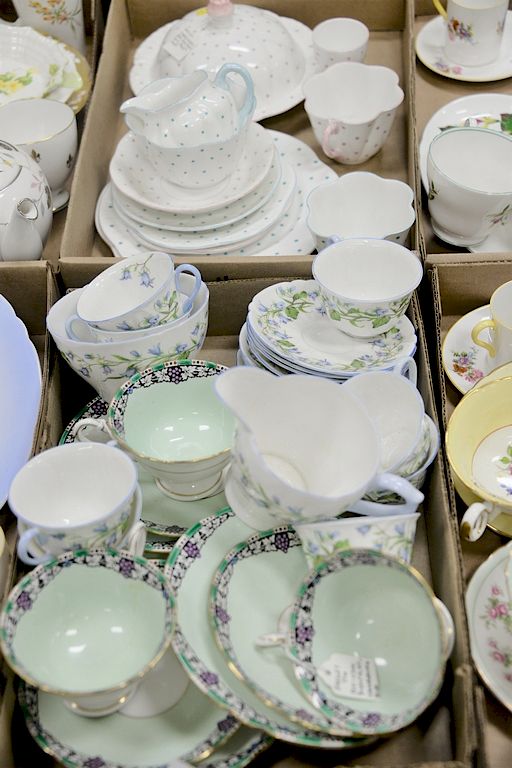 Appraisal: Two tray lots of Shelley Polka Dot china cups saucers