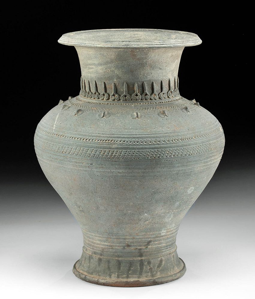 Appraisal: th C Thai Si Satchanalai Pottery Jar ex-Museum Southeast Asia