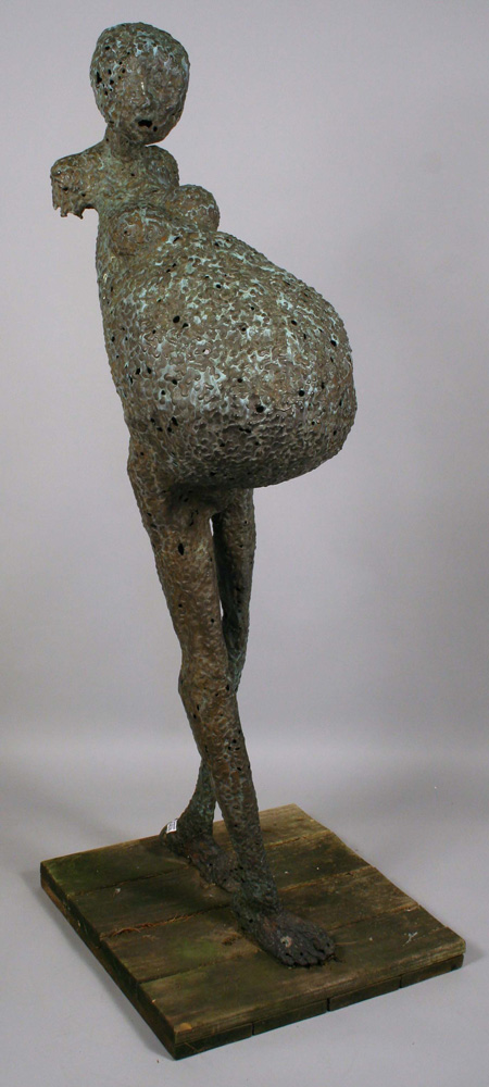 Appraisal: - Expecting Mother Bronze Expecting Mother hollow patinated bronze on