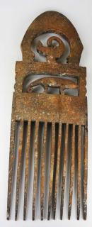 Appraisal: African Oversized Carved Comb African oversized carved comb with goose