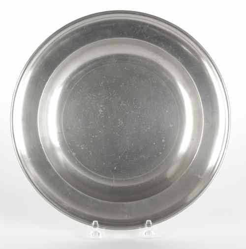 Appraisal: Philadelphia pewter shallow bowl ca bearing the touch of Boardman