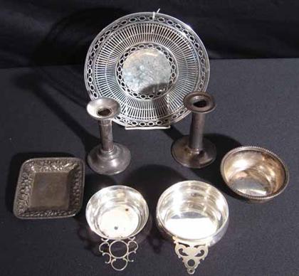 Appraisal: Seven piece sterling silver hollow ware makers including Wallace and