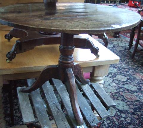 Appraisal: A George III circular occasional table cut down cm wide