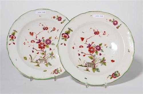 Appraisal: PAIR OF PLATES WITH KAKIEMON DECORATION Frankenthal Paul Hannong -