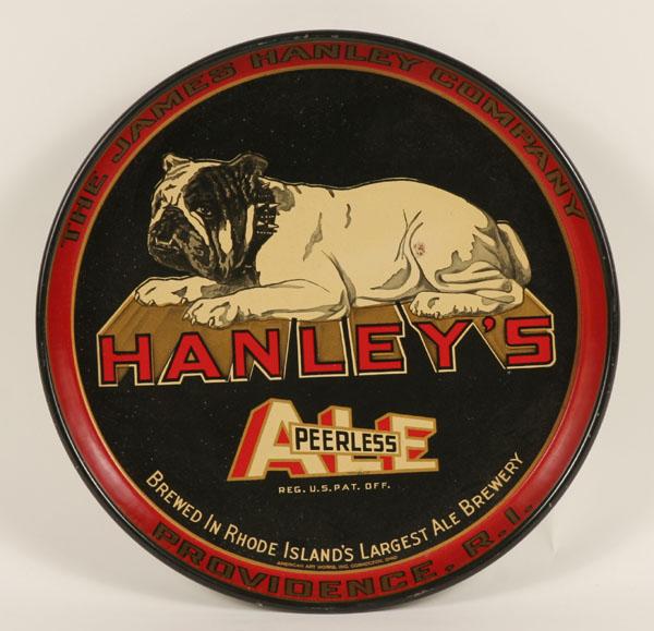 Appraisal: Hanley's Peerless Ale bulldog litho beer tray brewed in Rhode