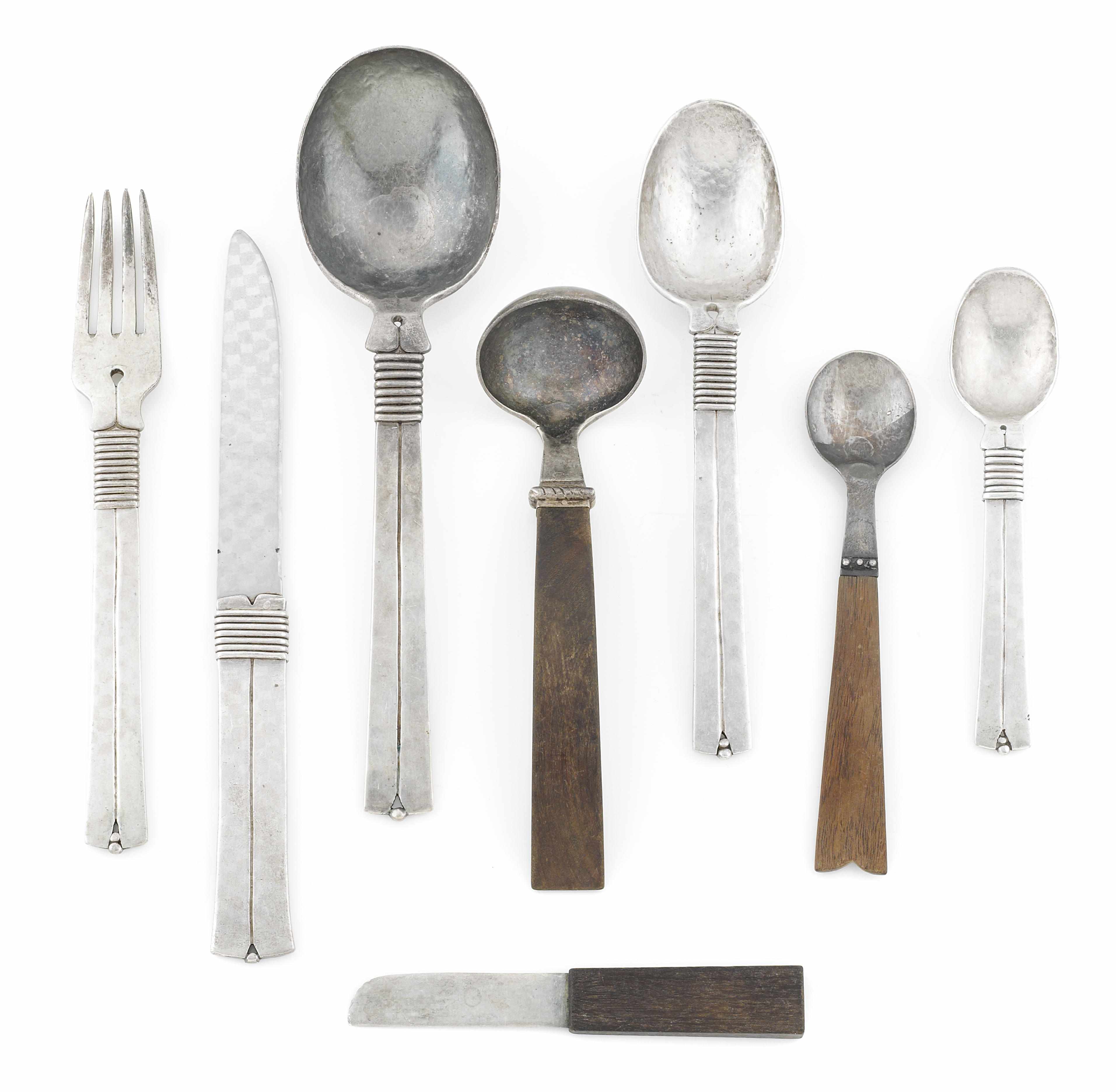 Appraisal: A Spratling y Artesanos sterling flatware service - comprising dinner