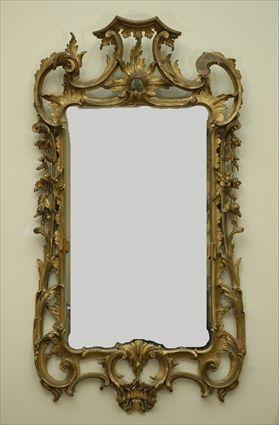 Appraisal: George III-Style Giltwood Mirror x in