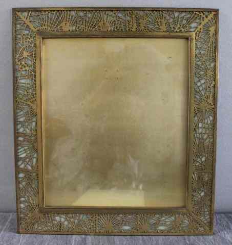 Appraisal: Tiffany Studios Pine Needle Photo Frame Scarce large size Stamped