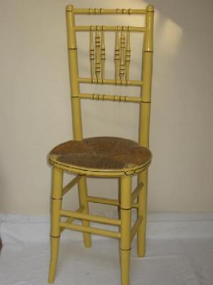 Appraisal: A VICTORIAN PAINTED BEECH CORRECTION CHAIR of faux bamboo form