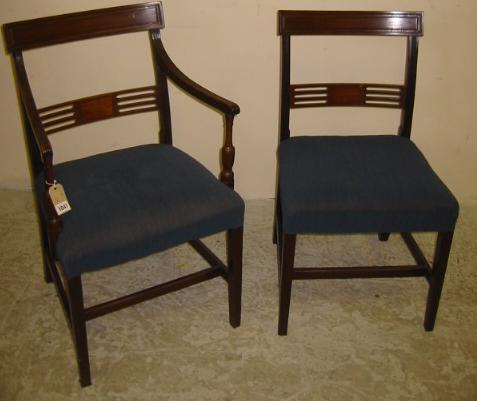 Appraisal: A SET OF EIGHT GEORGIAN STYLE DINING CHAIRS c of