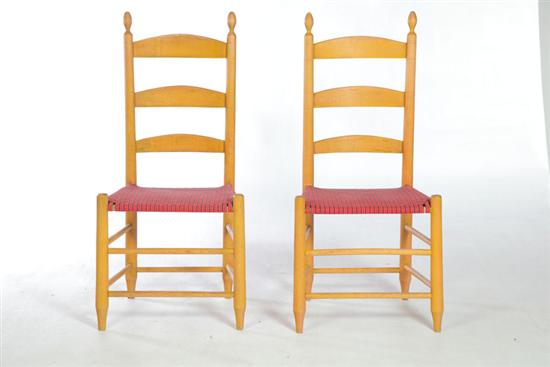 Appraisal: PAIR OF SHAKER SIDE CHAIRS Union Village Warren County Ohio