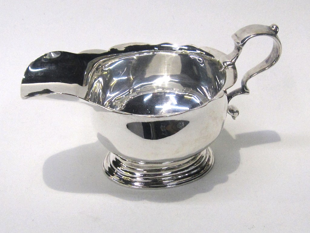 Appraisal: Silver sauce boat London