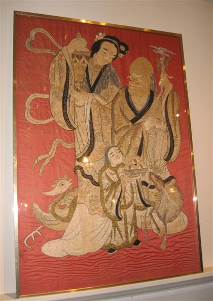 Appraisal: Chinese needlework of Shoulao th century