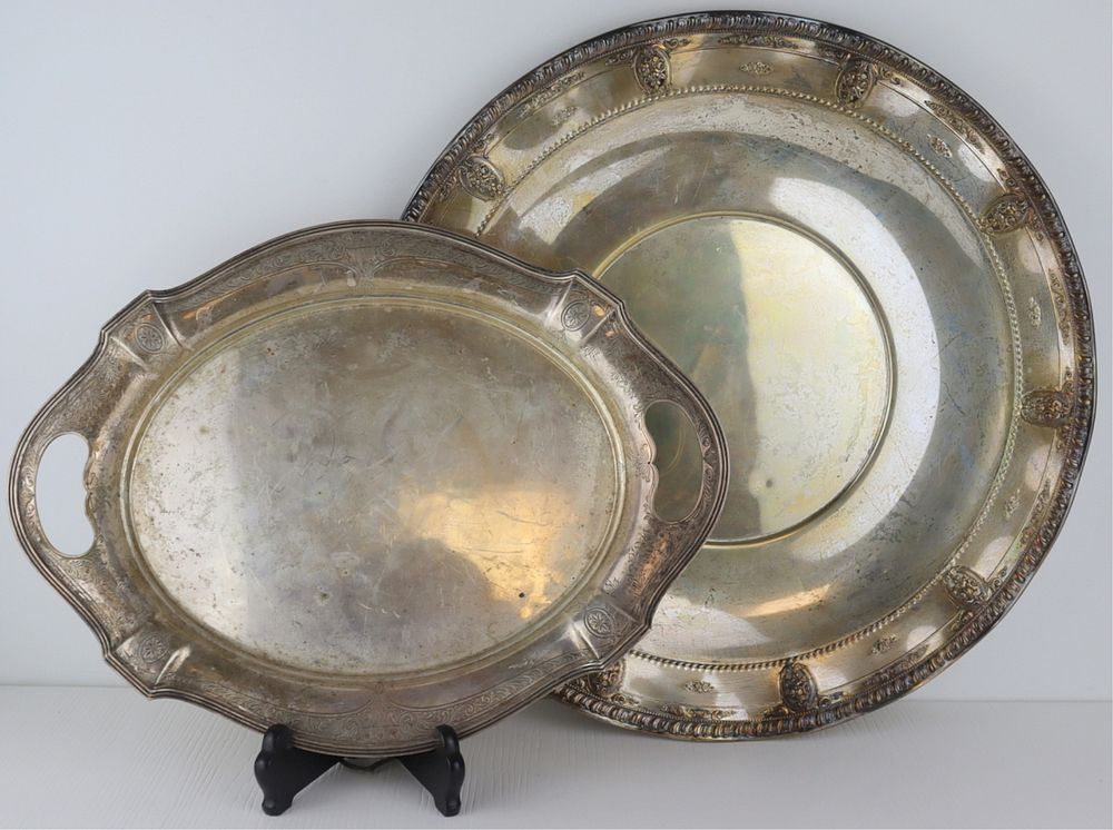 Appraisal: STERLING American Sterling Serving Trays Includes a Gorham sterling oval