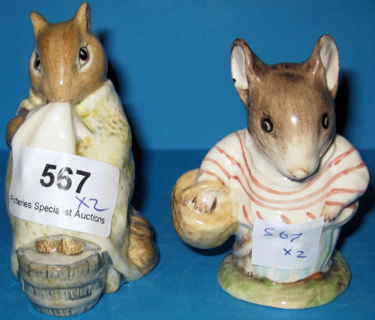 Appraisal: Beswick Beatrix Potter Figures Chippy Hackee and Mrs Tittlemouse Both