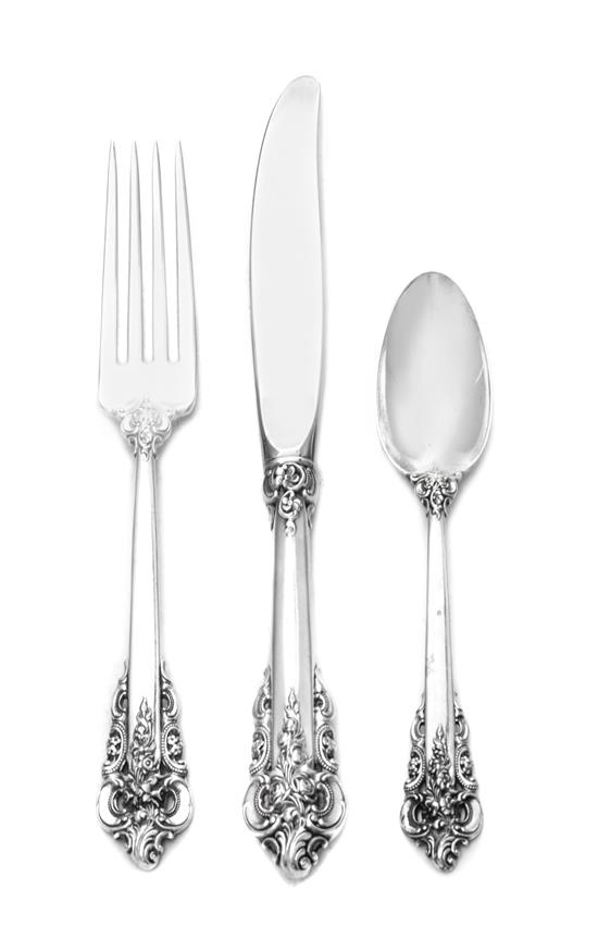 Appraisal: Sale Lot An American Silver Flatware Service Wallace Silversmiths Wallingford