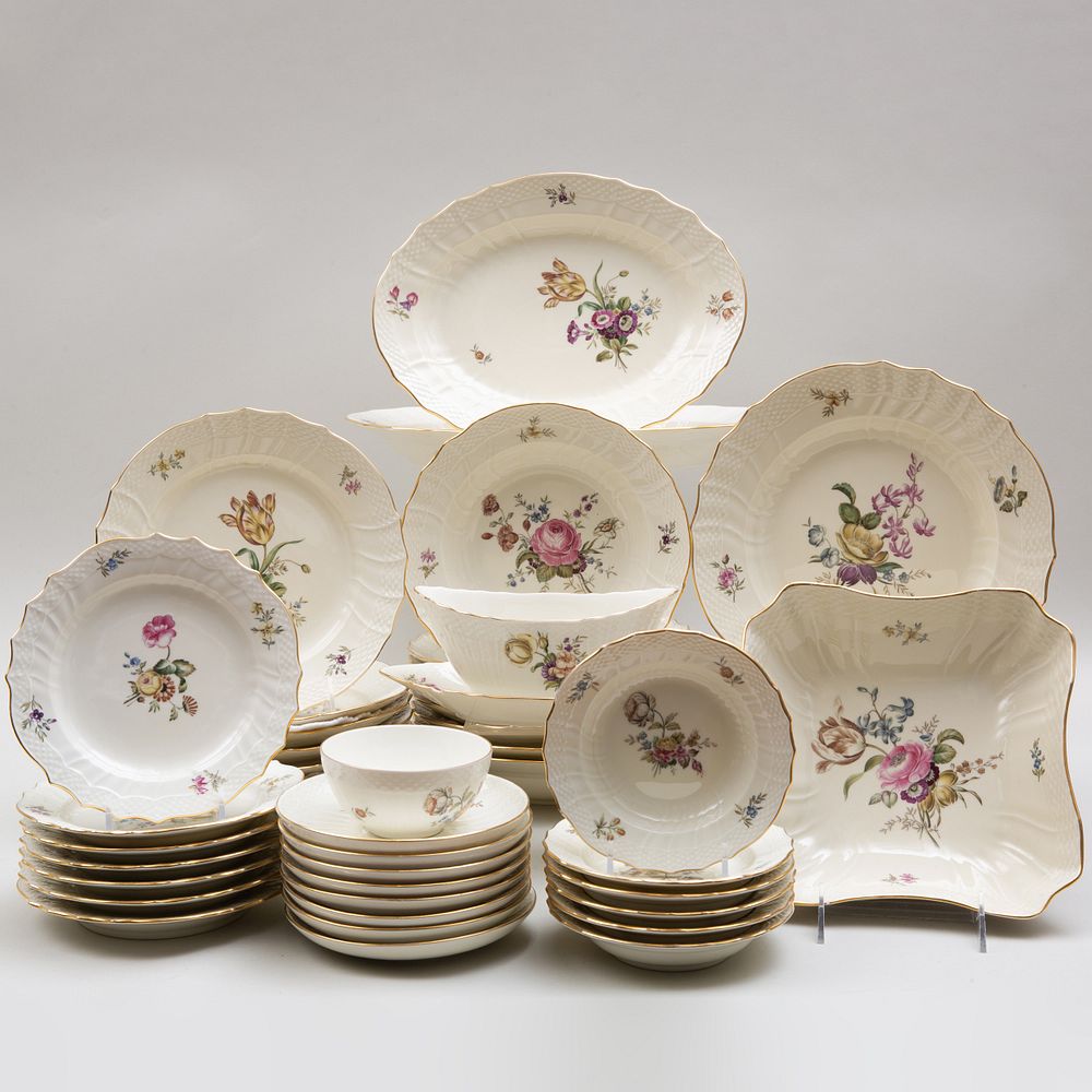 Appraisal: Royal Copenhagen Porcelain Part Dinner Service in the 'Frijsenborg' Pattern