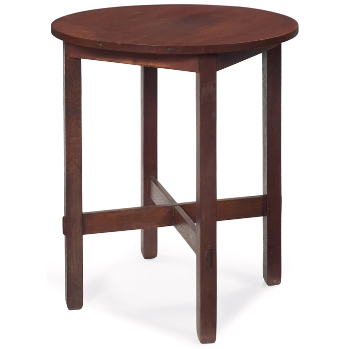 Appraisal: Stickley Brothers lamp table circular top over a cross-stretcher base