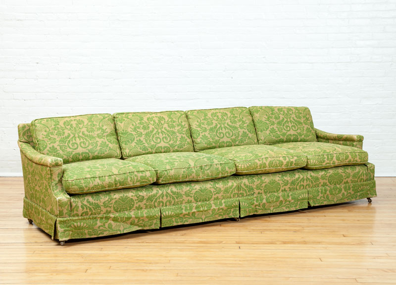 Appraisal: CUSTOM MODERN SOFA BY PEARL'S UPHOLSTERY SHOP 's In original