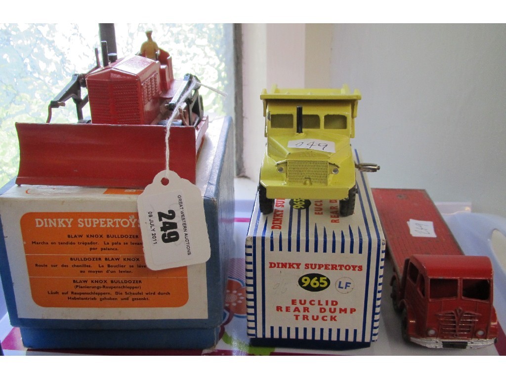 Appraisal: Lot comprising Dinky Blain Knox bulldozer No in box a