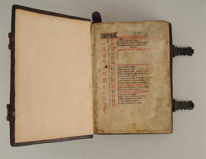 Appraisal: FRENCH SCHOOL TH C BREVIARY With five illuminated pages and