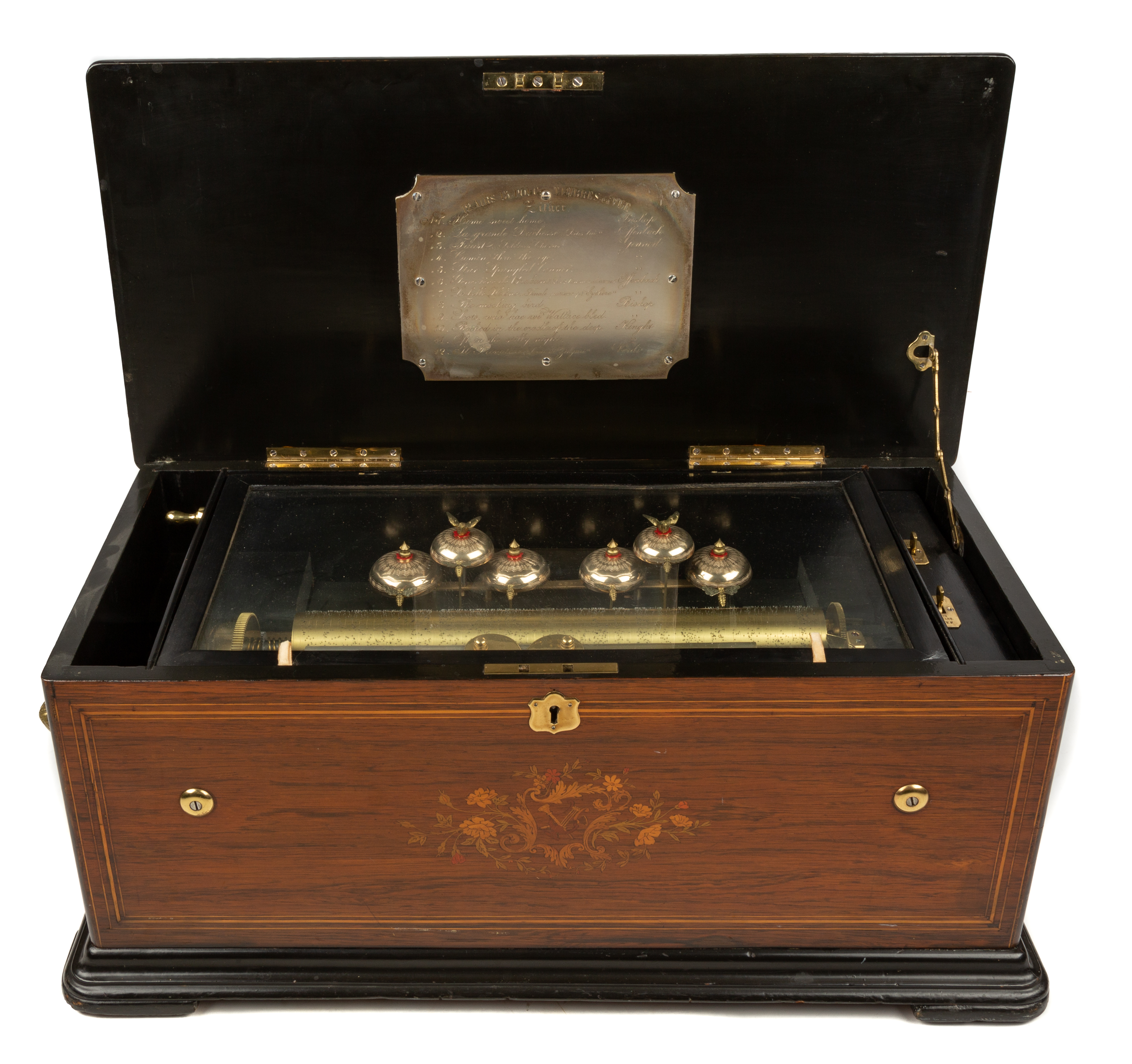 Appraisal: SWISS AIRS MUSIC BOX th century pouc timbres envue in