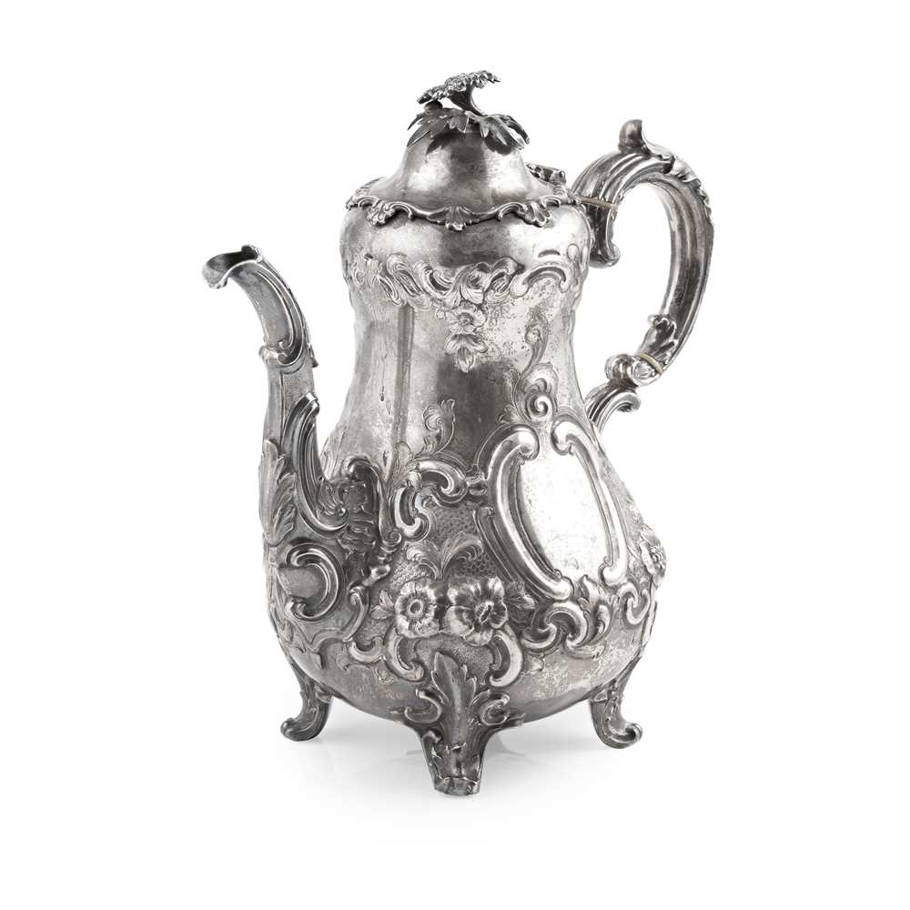 Appraisal: Y A VICTORIAN COFFEE POT The Barnards London of baluster