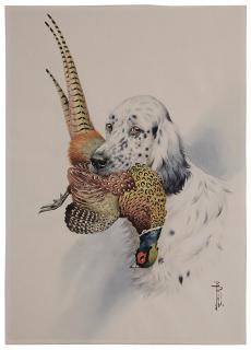 Appraisal: Boris Riab French Russian - English Setter with a Pheasant