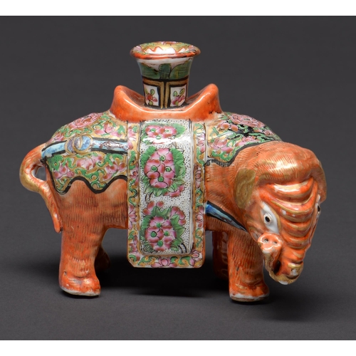 Appraisal: A Chinese elephant incense burner early th c the socket