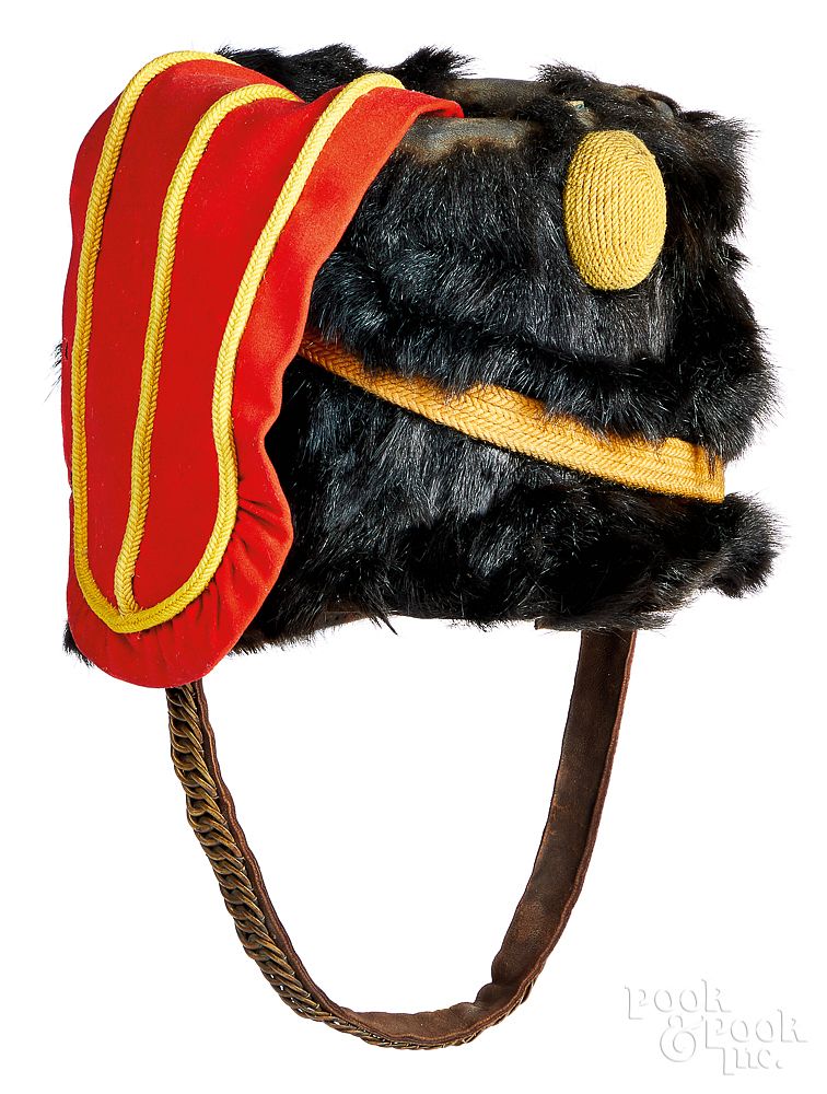 Appraisal: European Hussar bearskin busby mid th c European Hussar bearskin