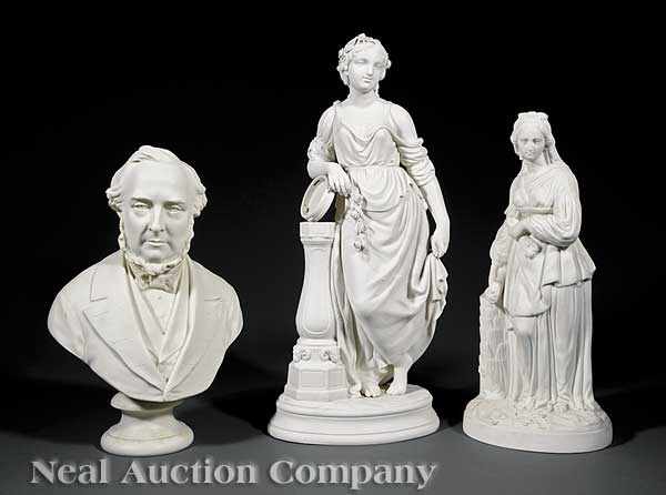 Appraisal: An Antique Copeland Parian Bust of a Gentleman together with