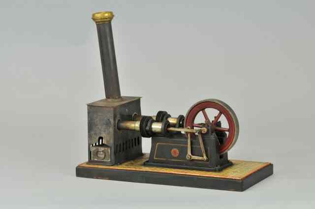 Appraisal: CARETTE STEAM ENGINE Germany interesting design rectangular fire box and