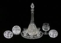 Appraisal: Lot of Cut Crystal Including a Cordial Set Including Waterford