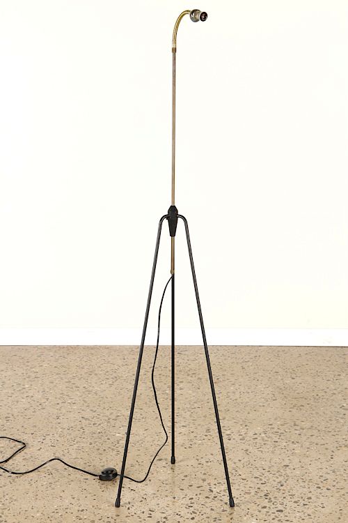 Appraisal: ITALIAN MID CENTURY MODERN IRON FLOOR LAMP C An Italian