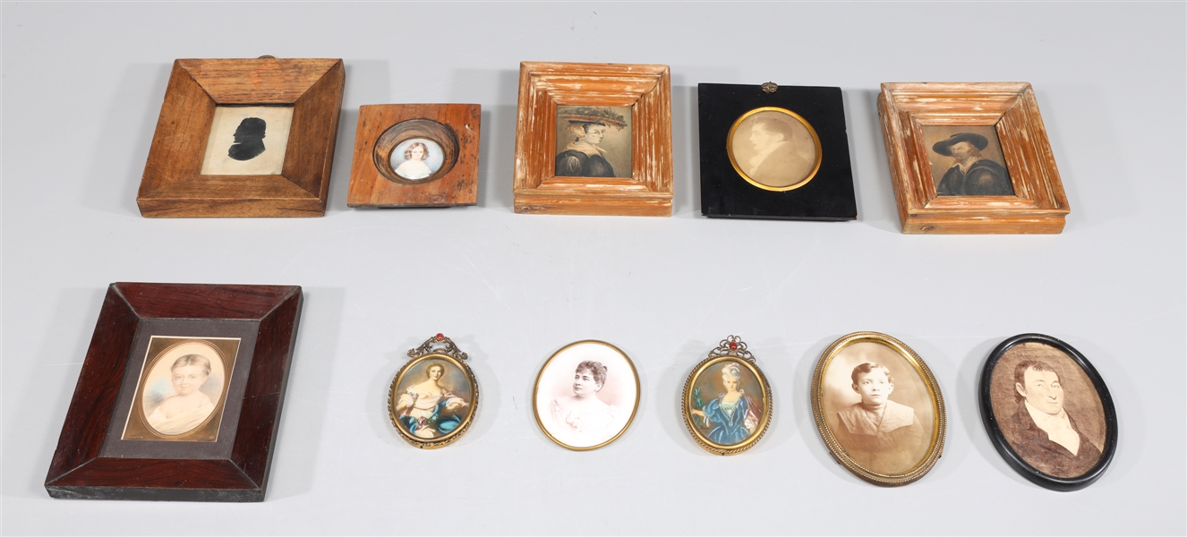 Appraisal: Group of eleven th to early th century portrait collection